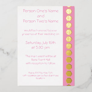 Tablette Chic dans Petal Pink Foil Invitation