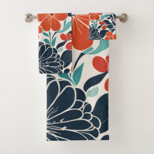 Tablette et noir moderne Fourre-tout florale