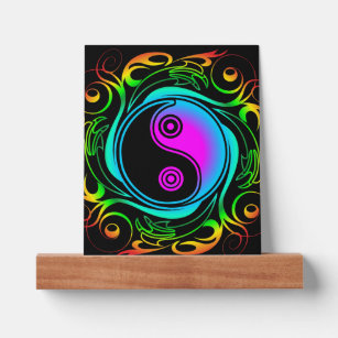 Tablette Pour Photos Yin Yang Psychedelic Rainbow Tattoo