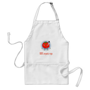 Tablier 100% de Rage Biologique - Tomate Furieuse Drôle