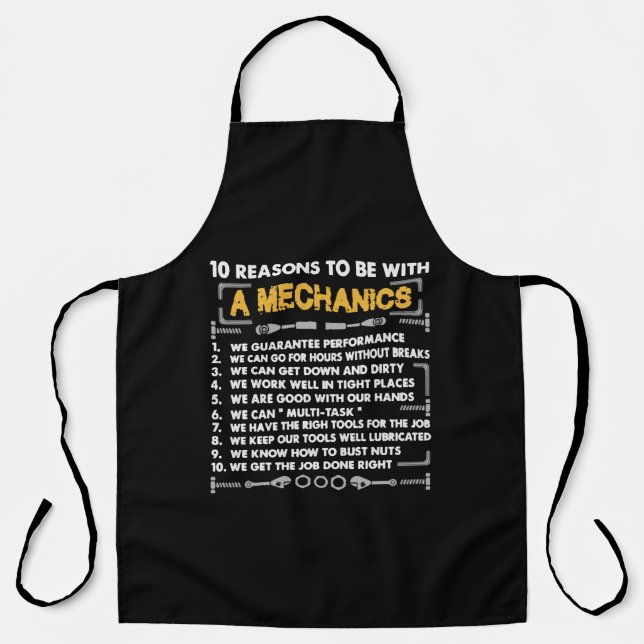 Tablier 10 raison d'être un mécanicien (Recto)