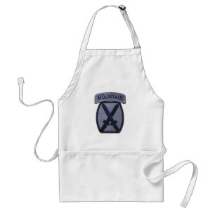 Tablier 10e division de montagne patch vets barbecue apron