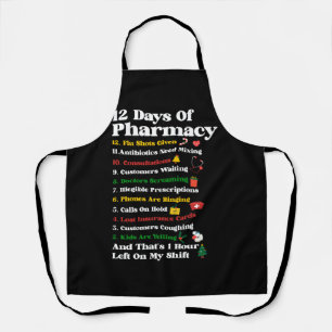 Tablier 12 Jours de Pharmacie Funny Christmas Pharmacist T