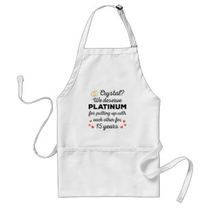 Tablier 15ème anniversaire du Mariage I - Crystal Funny Co