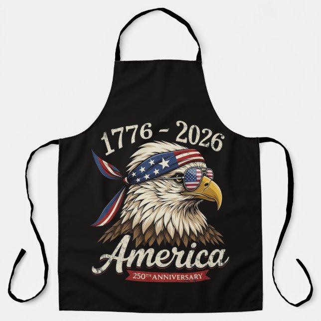 Tablier 250 ans d'Amérique 1776 2026 Aigle Vintage (Recto)