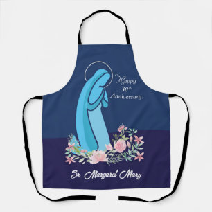 Tablier 30e anniversaire de la vie religieuse Nun Fleur ro
