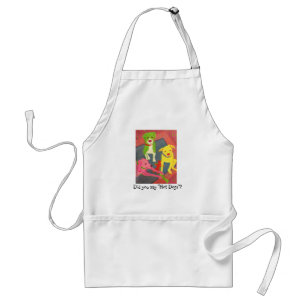 Tablier 3 chiens idiots Apron "Avez-vous dit ‘Hot Dogs’ ?"