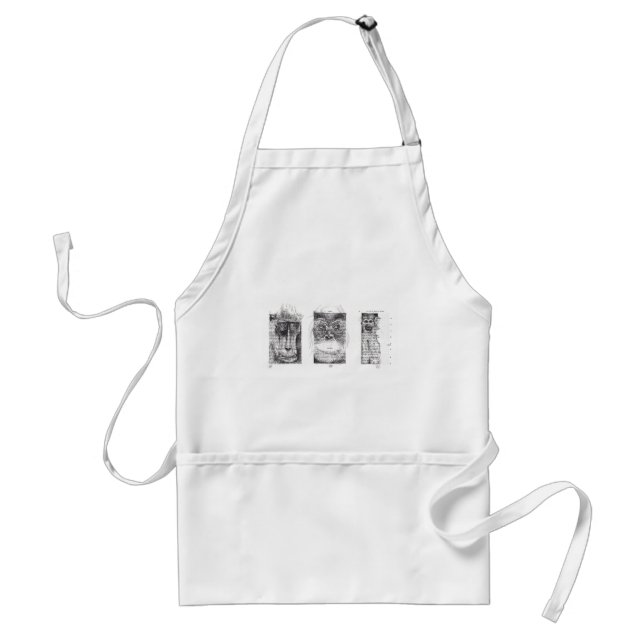 Tablier 3 singes Dessin chinois Nouvel An Zodiac Apron (Devant)