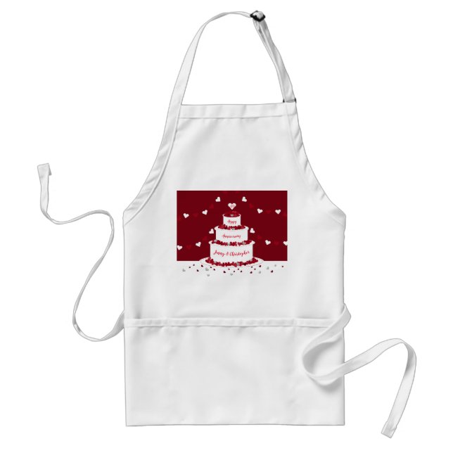 Tablier 40e anniversaire de rubis mariage conception de gâ (Devant)