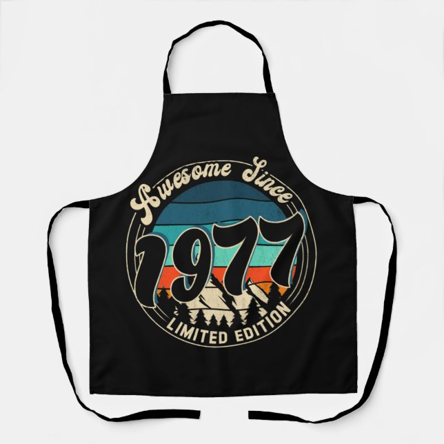 Tablier 45 ans Vintage 45 ans Anniversaire 1977 (Recto)