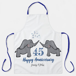 Tablier 45e saphir mariage anniversaire éléphant mignon