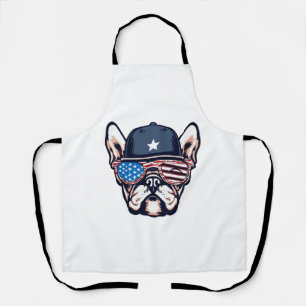 Tablier 4 juillet du week-end de French Bulldog