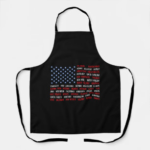 Tablier 4 juillet États-Unis Drapeau américain Tous les 50