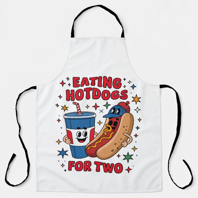 Tablier 4 juillet Mignons Hotdogs (Recto)
