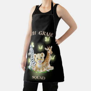 Tablier 4e année Squad Neon zoo sauvage Retour à l'école