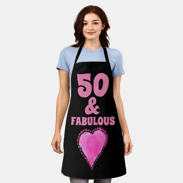 Tablier 50 et fabuleux 50e anniversaire Kitchen Apron (Porté)
