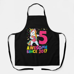 Tablier 5 Ans Unicorne Flossant 5e Anniversaire Girl Uni