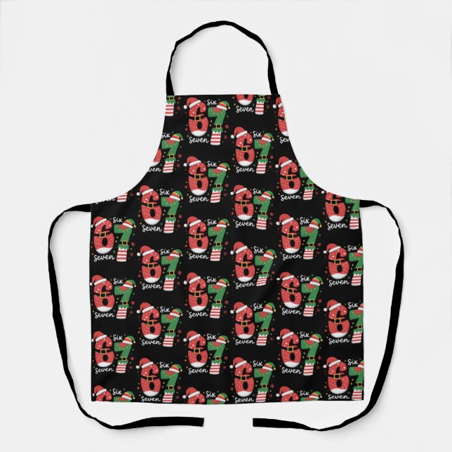 Tablier 67 Mème Six Sept Elfe Chapeau de Noël Santa (Recto)