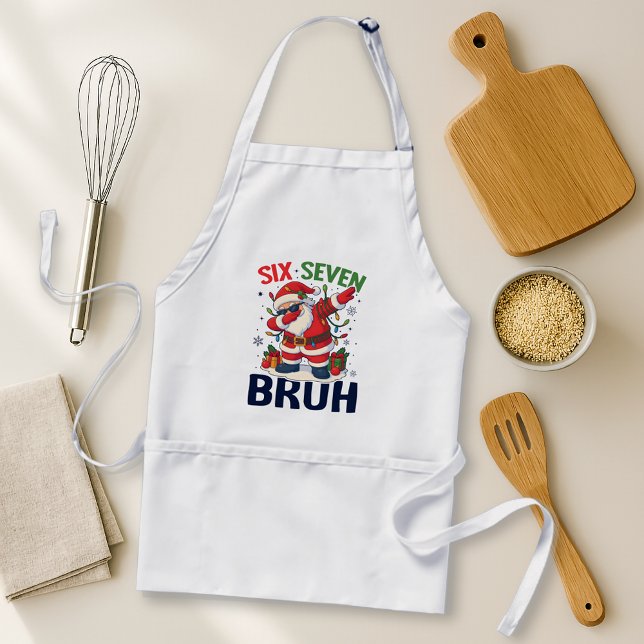 Tablier 67 Meme Six Seven Bruh Drôle de Noël 6 7 (Créateur téléchargé)