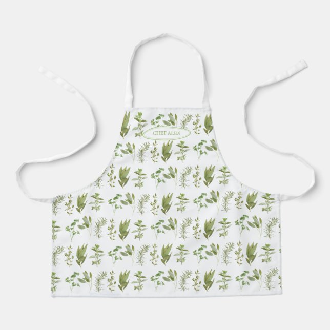Tablier 6 HERBS FRAIS Apron + Nom - petit (Recto)
