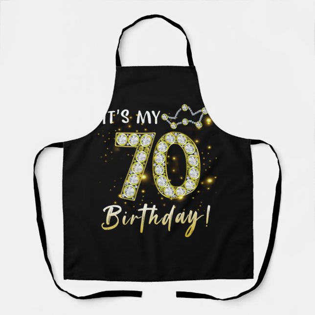 Tablier 70 ans C_s mon anniversaire 70e anniversaire Diamo (Recto)