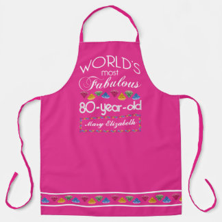 Tablier 80e anniversaire des plus fabuleux joyaux colorés