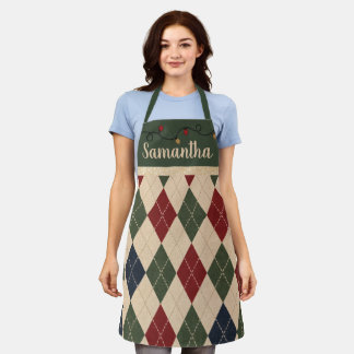 Tablier à carreaux de Noël Argyle