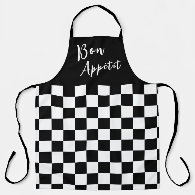 Tablier à damier noir et blanc (Recto)
