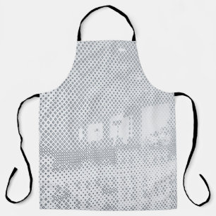 Tablier À damiers gris et blanc