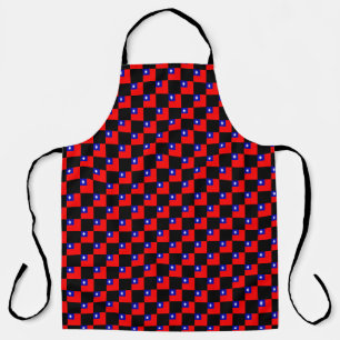 Tablier à damiers Motif du drapeau taïwanais