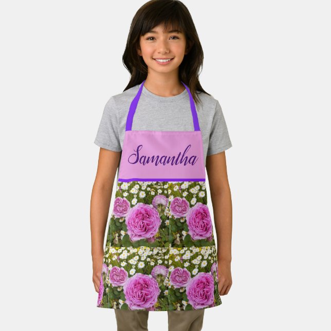 Tablier à fleurs rose Vintage Rose Rose (Insitu)