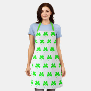Tablier à impression Shamrocks Green St. Patricks