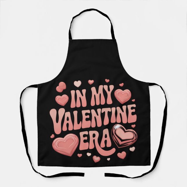Tablier À l'ère de ma Saint-Valentin Mignonne Saint-Valent (Recto)