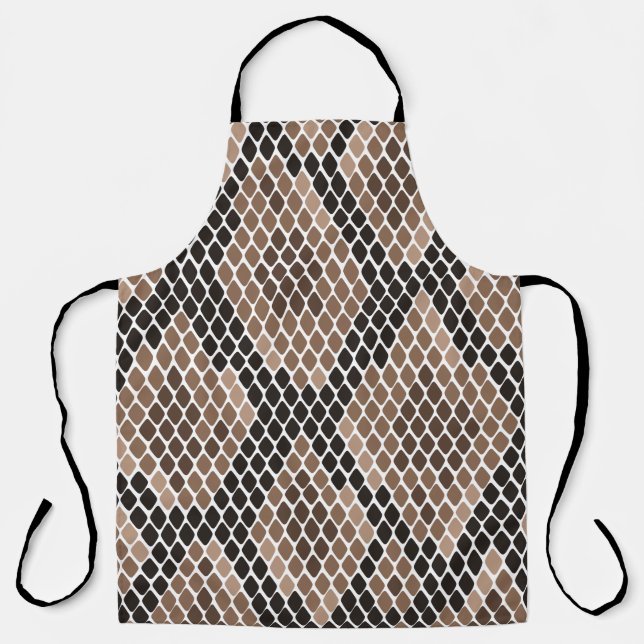 Tablier à motif animal de peau de python exotique (Recto)