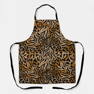 Tablier à motif animal rayé peau de tigre élégant