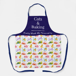Tablier à motif de chats du désert bohème coloré a