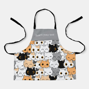 Tablier à motif de chats kawaii mignons modernes