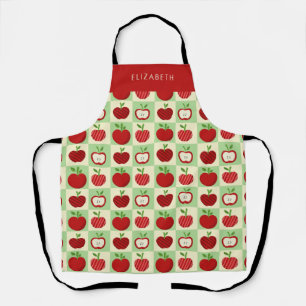 Tablier à motif de pomme personnalisé pour enseign