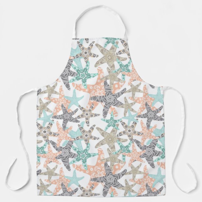 Tablier à motif sans couture d'étoile de mer (Recto)