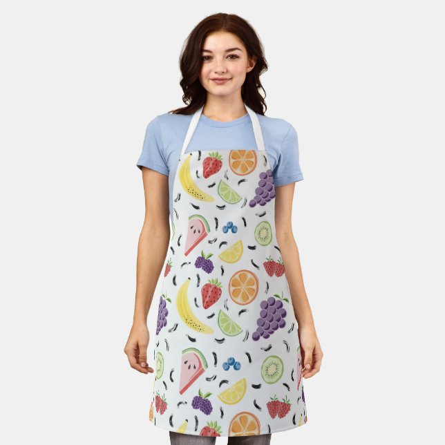 Tablier à motifs de fruits (Porté)