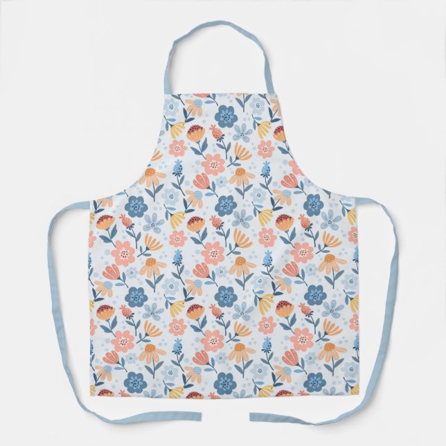 Tablier à motifs floraux jouant (Recto)