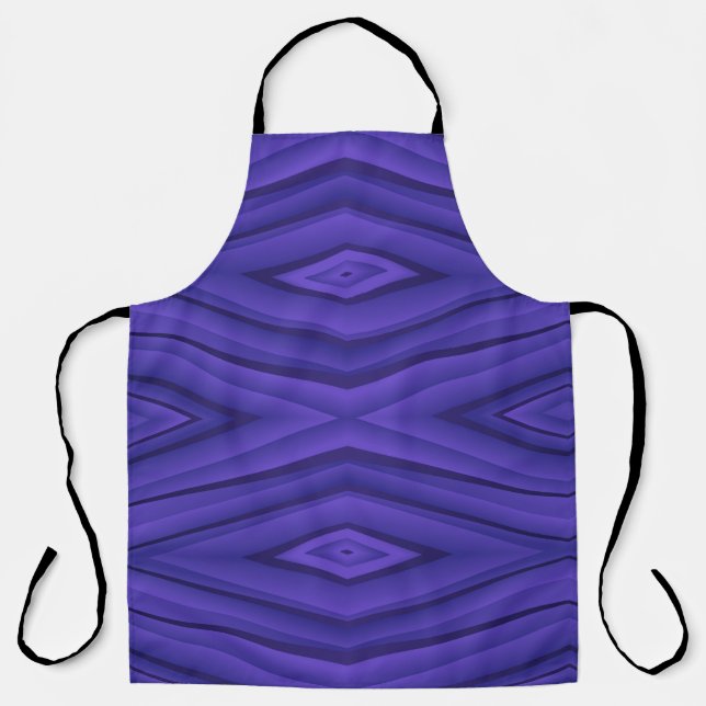 Tablier A purple apron with a geometric diamond pattern  (Recto)