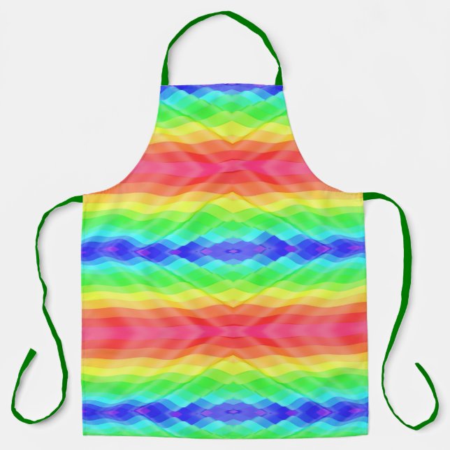 Tablier A vibrant apron features a rainbow gradient  (Recto)