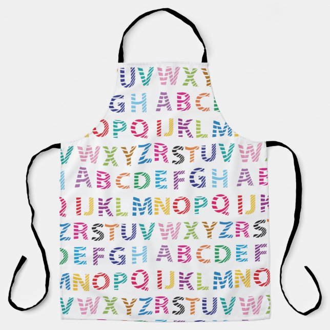 Tablier ABC Colorful Cutes Nursery Alphabet. (Recto)