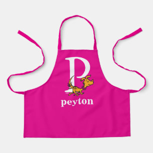 Tablier ABC du Dr Seuss : Lettre P - Blanc Ajouter Votre