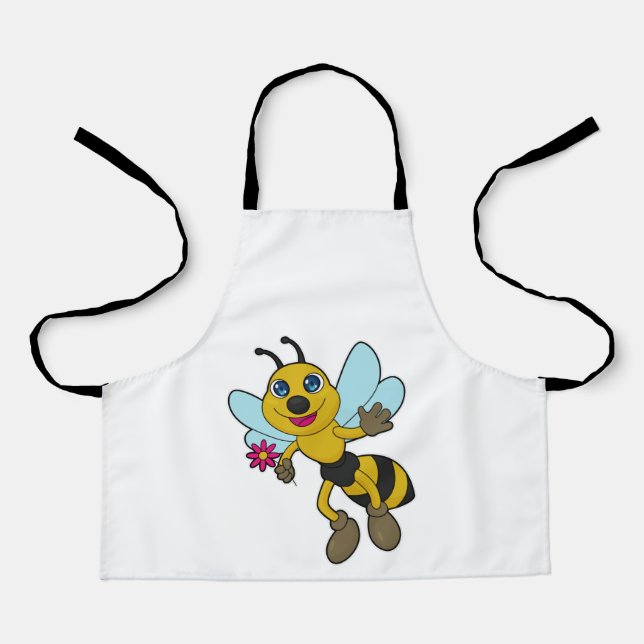 Tablier Abeille avec fleur (Recto)