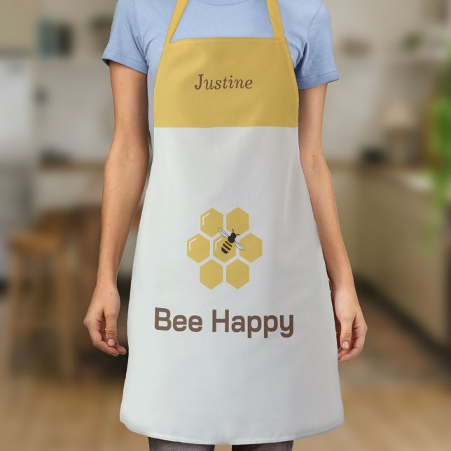 Tablier Abeille et peigne (Bee and Honeycomb Apron)