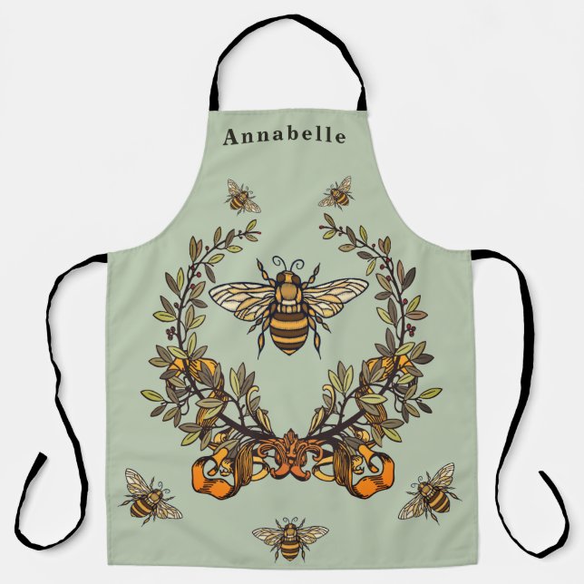 Tablier Abeille fantaisie personnaliser  (Recto)