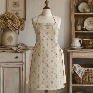 Tablier Abeille miel beige campagne française vintage rust