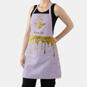 Tablier abeille royale sur lavender lilac apron